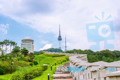 Seoul Tower,namsan Tower In Korea Stock Photo