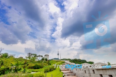 Seoul Tower,namsan Tower In Korea Stock Photo