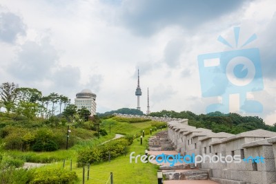 Seoul Tower,namsan Tower In Korea Stock Photo