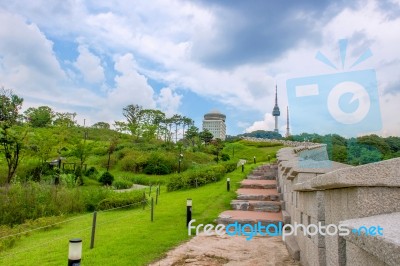 Seoul Tower,namsan Tower In Korea Stock Photo