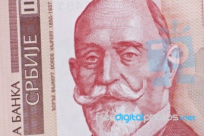 Serbian Money - Thousand Dinars Stock Photo