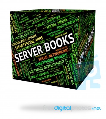 Server Books Indicates Computer Servers And Fiction Stock Image