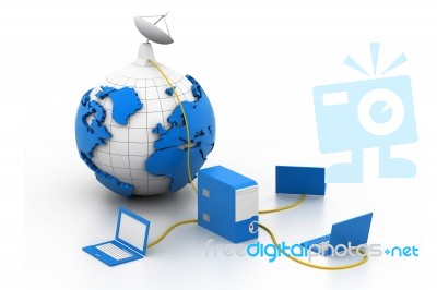 Server Online Connection Stock Image