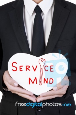 service minded Businessman Stock Photo