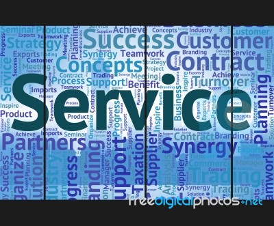 Service Word Indicates Help Desk And Advice Stock Image