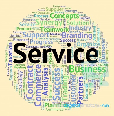 Service Word Means Help Desk And Advice Stock Image