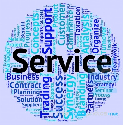 Service Word Means Help Desk And Assistance Stock Image