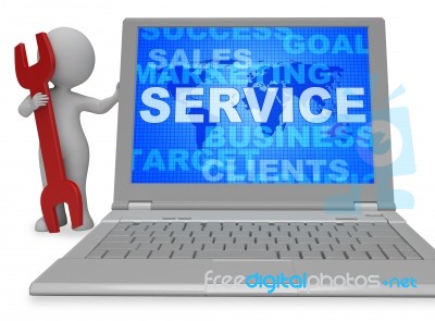 Service Word Showing Support Maintenance 3d Rendering Stock Image