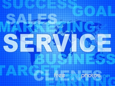 Service Words Means Support Information And Knowledge Stock Image