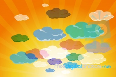 Set Of Clouds Stock Image