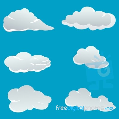 Set Of Clouds Stock Image