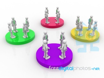 Set Of Different Business Team Concepts Stock Image