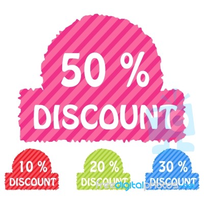 Set Of Discount Icons Stock Image