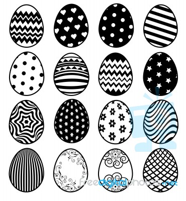 Set Of Eggs For Easter Day Stock Image