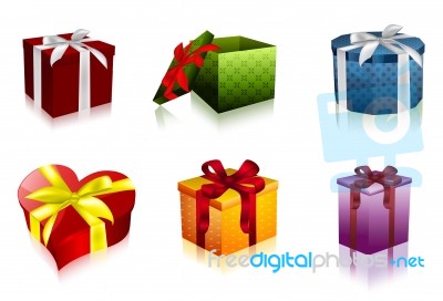 Set Of Gift Box Stock Image