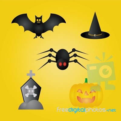 Set Of Halloween Stock Image