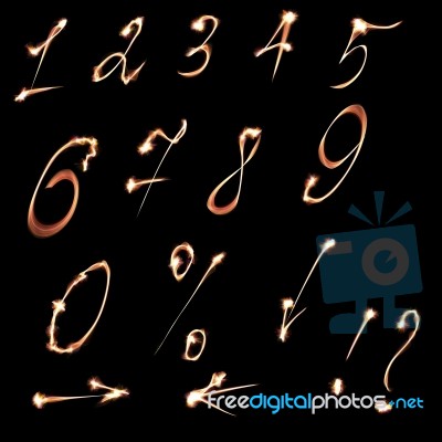 Set Of Numbers Stock Image