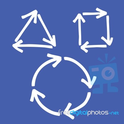 Set Of Recycle Arrow Stock Image