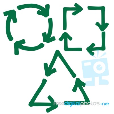 Set Of Recycle Arrow Stock Image