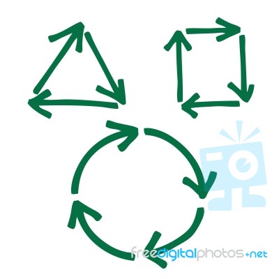 Set Of Recycle Arrow Stock Image