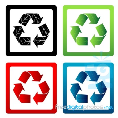 Set Of Recycle Symbols Stock Image