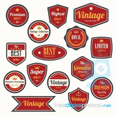 Set Of Retro Vintage Badges And Labels Stock Image