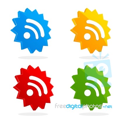 Set Of Rss Icon Stock Image