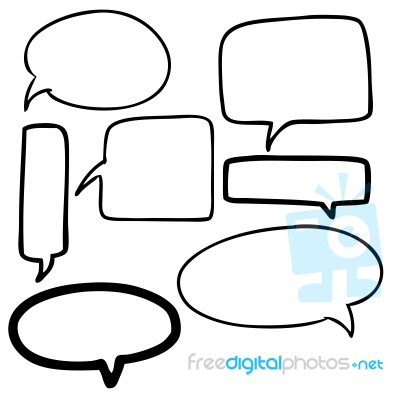 Set Of Speech Bubbles Stock Image