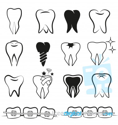 Set Of Teeth Stock Image