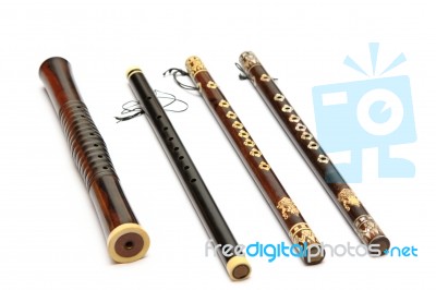 Set Of Thailand Flute Style Stock Photo