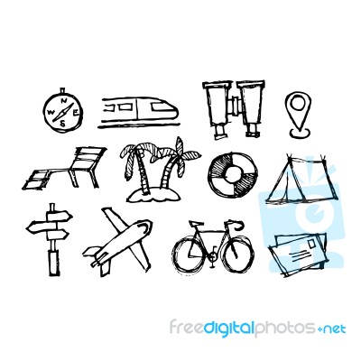 Set Of Travel Icon Stock Image