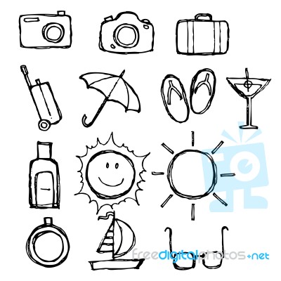 Set Of Travel Icon Stock Image