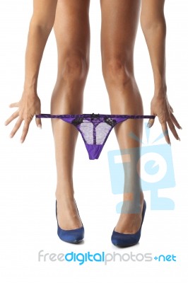 Sexy Girl Removing Panties Stock Photo - Royalty Free Image ID 10098775