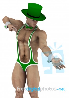 Sexy St Patricks Day Man Stock Image