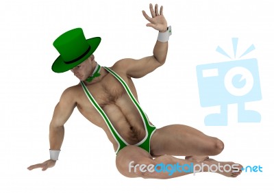 Sexy St Patricks Day Man Stock Image