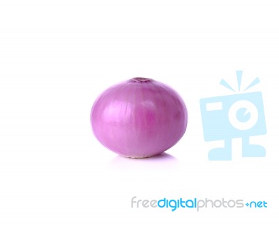 Shallots Isolated On A White Background Stock Photo