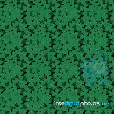 Shamrock Seamless Pattern Stock Image