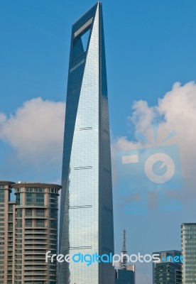 Shanghai Pudong View From Puxi Stock Photo