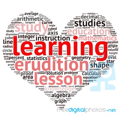 Shapes And Vocabulary, Math Tag Word Cloud Background Stock Image