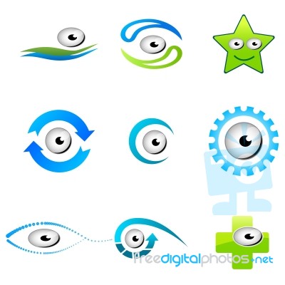 Shapes Of Eyes Icons Stock Image