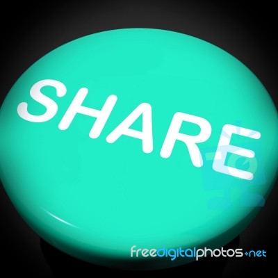 Share Switch Shows Sharing Webpage Or Picture Online Stock Image