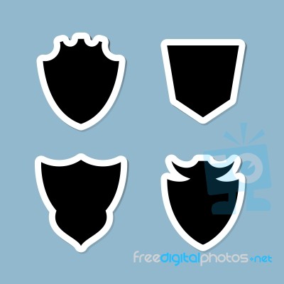 Shield Icon Set Stock Image