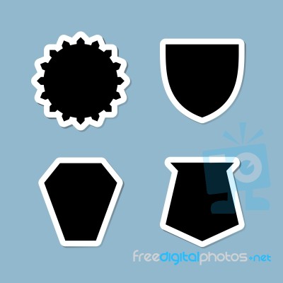 Shield Icon Set Stock Image