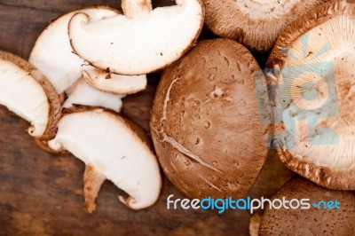 Shiitake Mushrooms Stock Photo