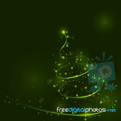 Shining Christmas Tree, The Magic Christmas Tree, Stock Image