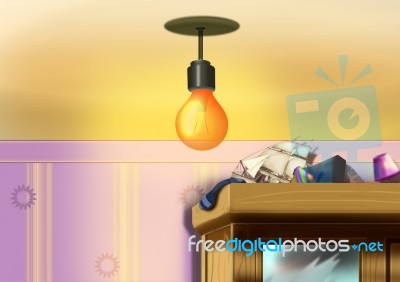 Shining Lamp Stock Image