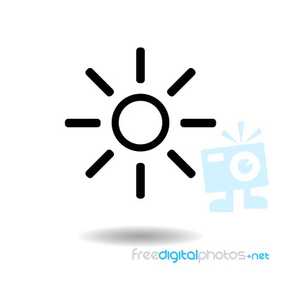 Shining Sun Icon  Illustration Eps10 On White Background Stock Image