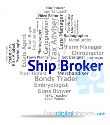 Ship Broker Represents Deliver Courier And Package Stock Image