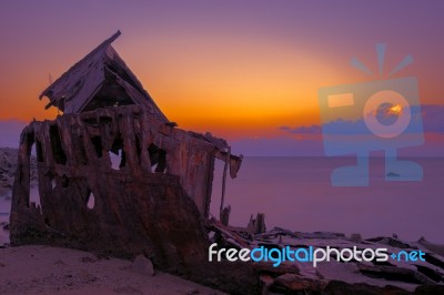 Shipwreck Of Hmqs Gayundah Stock Photo