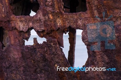 Shipwreck Of Hmqs Gayundah Stock Photo